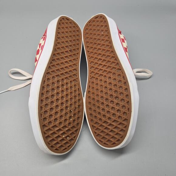 Vans Men's Old Skool Primary Skate Checkerboard Racing Red White Shoes M 7.5/ W9 - Picture 10 of 11